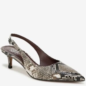 Franco Sarto Kate Slingback Pump Roccia Grey Snakeskin